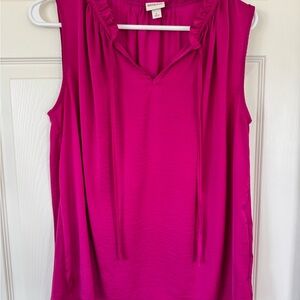 Merona Pink Sleeveless Tie Front Blouse
